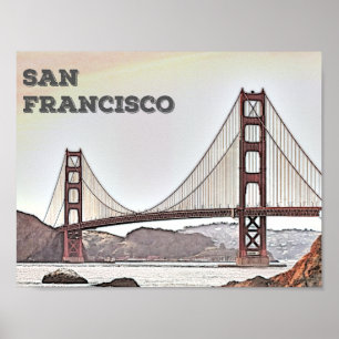 Poster San Francisco - Golden Gate Bridge