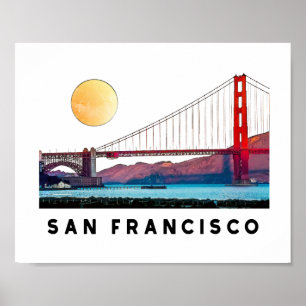 Poster San Francisco Golden Gate Bridge Art