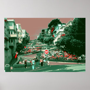 Poster San Francisco Lombard Street - Pop Art Print