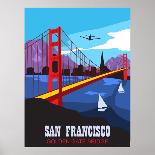 Poster San Francisco, pont Golden Gate (Devant)