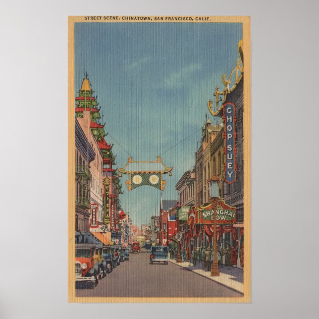 Poster San Francisco, SCÈNE DE LA TÊTE DE Chinatown (Devant)