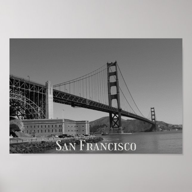 Poster San Francisco Skyline | SF Gloden Gate Bridge (Devant)