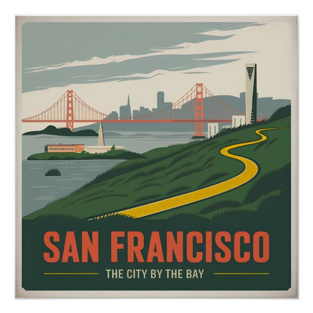 Poster San Francisco USA vintage (Devant)