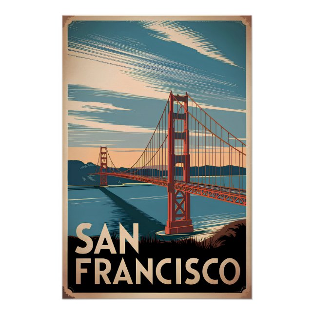 Poster San Francisco USA vintage (Devant)