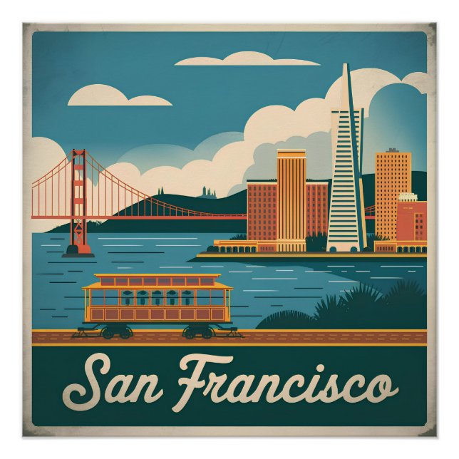 Poster San Francisco USA vintage (Devant)