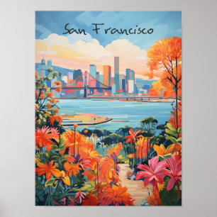 Poster San Francisco Voyage Ville Peinture Esthétique