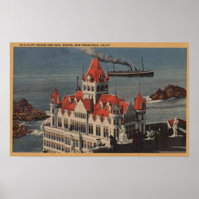 Poster San Francisco, VU de Old Cliff House (Devant)