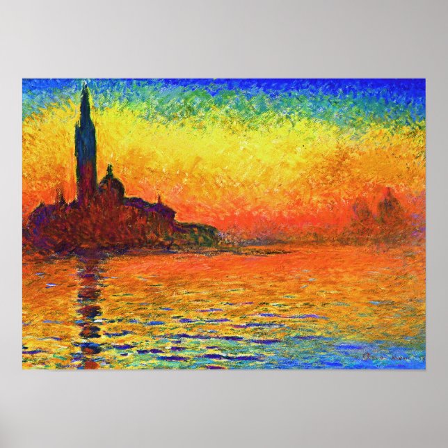 Poster San Giorgio Maggiore II par Claude Monet (Devant)