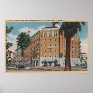 Poster San Jose, CA - Hôtel Sainte Claire