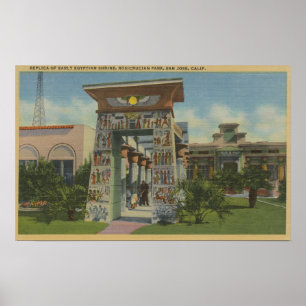 Poster San Jose, CA - Réplique du sanctuaire égyptien