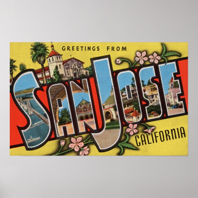 Poster San Jose, CalifornieGrandes lettres Scènes 2 (Devant)