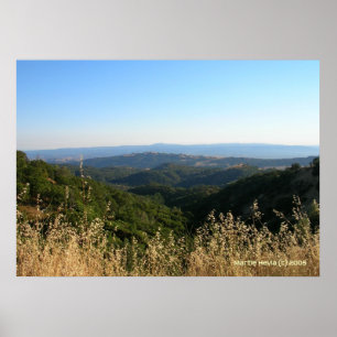 Poster San Jose Foothills Gris sec