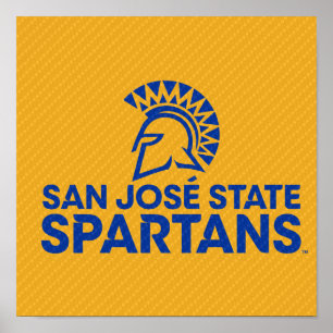Poster San Jose State Spartans Motif en fibre de carbone
