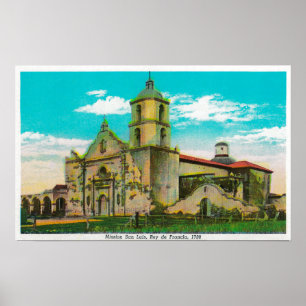 Poster San Luis de mission, Rey de FranciaOceanside, CA