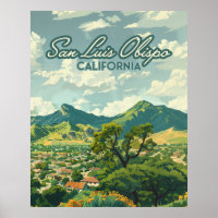 San Luis Obispo SLO California Central Coast Retro