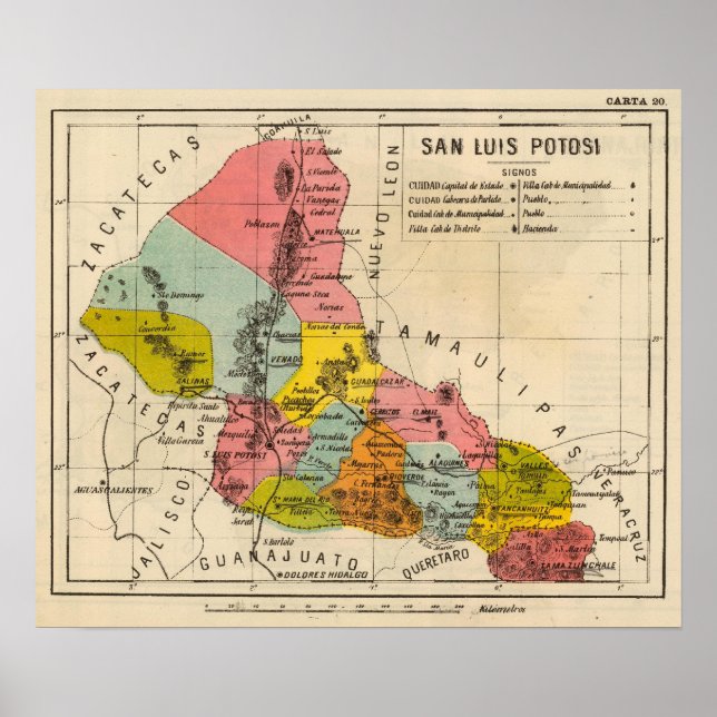 Poster San Luis Potosi, Mexique (Devant)