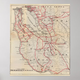 Poster San Mateo, Père Noël Cruz, Père Noël, Alameda