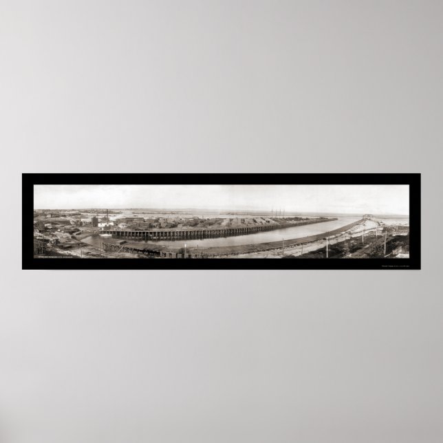 Poster San Pedro CA Lumber Co Photo 1909 (Devant)