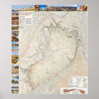 Poster San Rafael Swell : L'arrière-pays de l'Utah