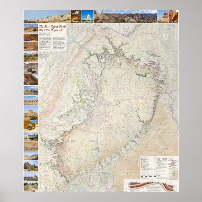 Poster San Rafael Swell : L'arrière-pays de l'Utah (Devant)