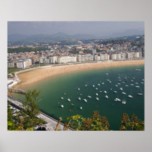 Poster San Sebastian, Espagne. La ville basque de San