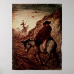 Poster Sancho et Don Quichotte, XIXe siècle