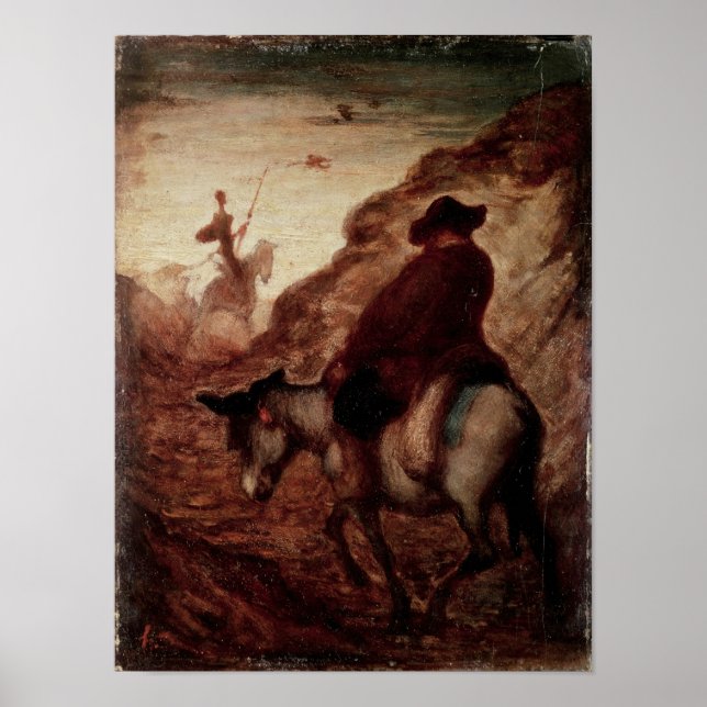 Poster Sancho et Don Quichotte, XIXe siècle (Devant)
