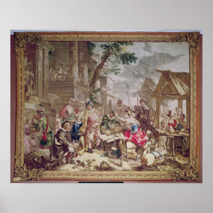 Poster Sancho Panza and the Nut Seller