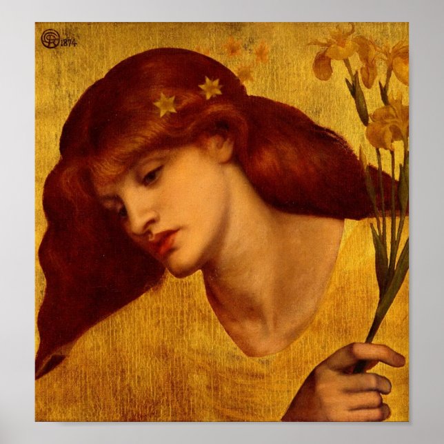 Poster Sancta Lilias 1874 par Rossetti (Devant)