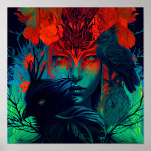 Poster Sanctuaire - Belle Mur d'art féminin Imprimer