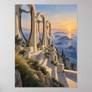 Poster Sanctuaire de la harpe éolienne de la falaise Affi