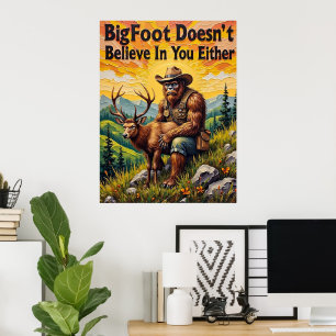 Poster Sanctuaire du coucher de soleil : Sasquatch et la