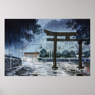 Poster Sanctuaire Futarazan à Nikko par Tsuchiya Koitsu