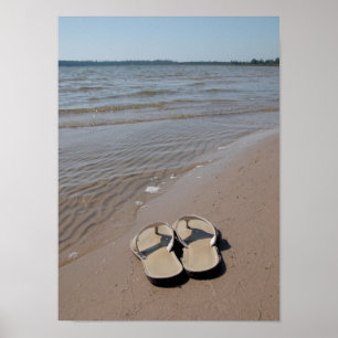 Poster Sandales sur la plage