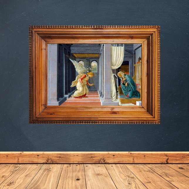 Poster Sandro Botticelli La Peinture Annonciation (The Annunciation by Sandro Botticelli Catholic Christian Art Poster)