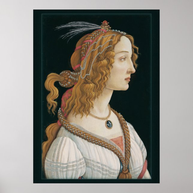 Poster Sandro Botticelli Lady CC0281 (44en 112 cm) (Devant)
