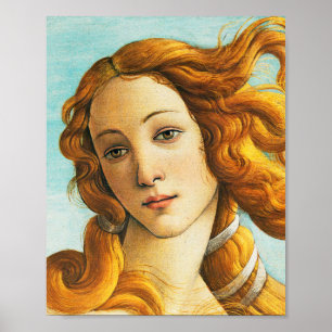 Poster Sandro Botticelli The Birth of Venus Face Detail