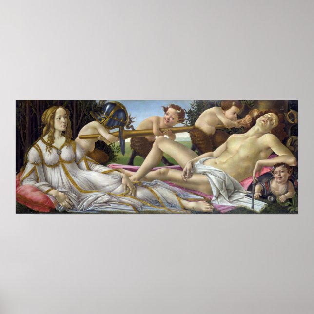 Poster Sandro Botticelli - Vénus et Mars (Devant)