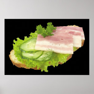 Poster Sandwich à face ouvert