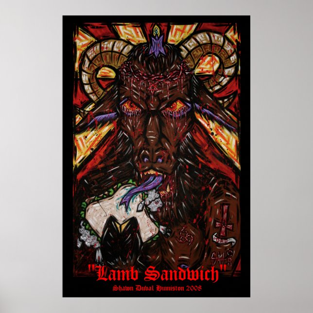 Poster "Sandwich à l'agneau" (Devant)
