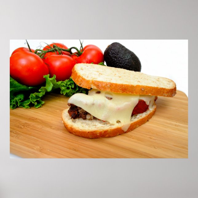 Poster Sandwich au pain de viande (Devant)