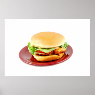 Poster Sandwich au poulet frit