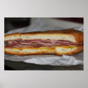 Poster Sandwich cubain sur toile imprimé
