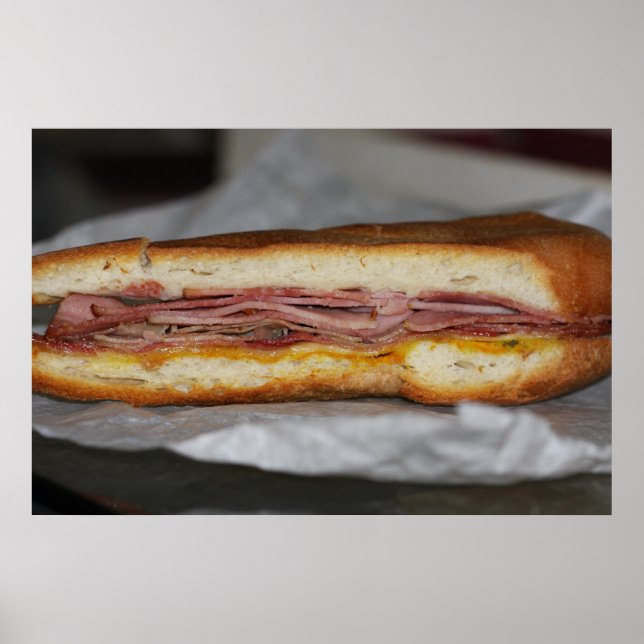 Poster Sandwich cubain sur toile imprimé (Devant)