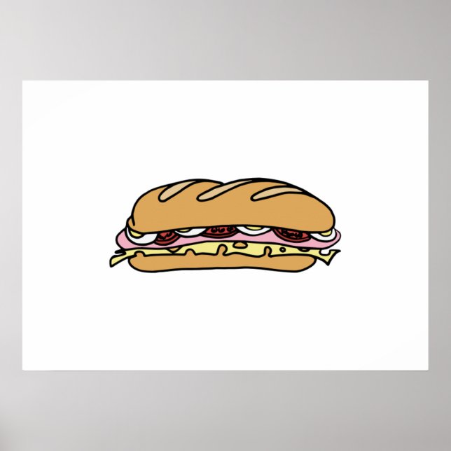 Poster Sandwich sous-marin (Devant)