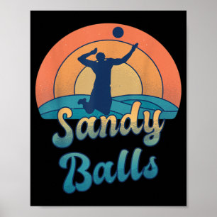 Poster Sandy Balls for a Beach Volleyball Player