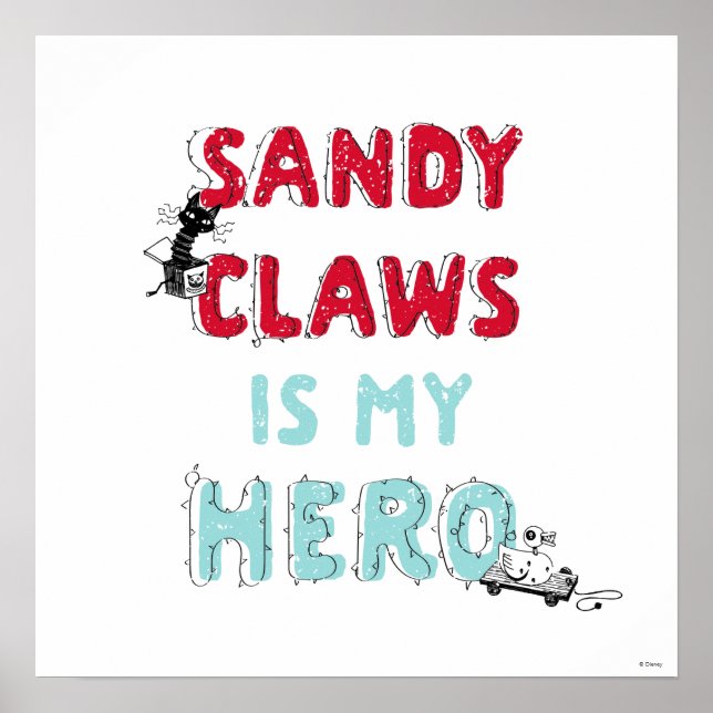 Poster Sandy Claws est mon héros (Devant)