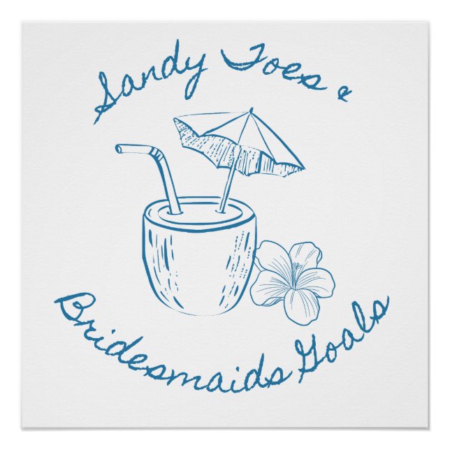 Poster Sandy Toe & Bridesmaids Goals Enterrement de vie d (Devant)