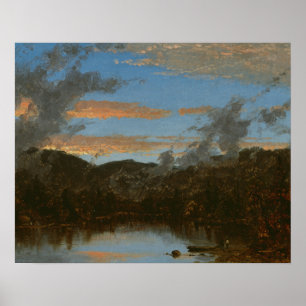 Poster Sanford Robinson Gifford - Mist Rising au coucher 