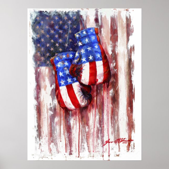 Poster Sang, Blanc et Bleu (American Boxing Tradition) (Devant)